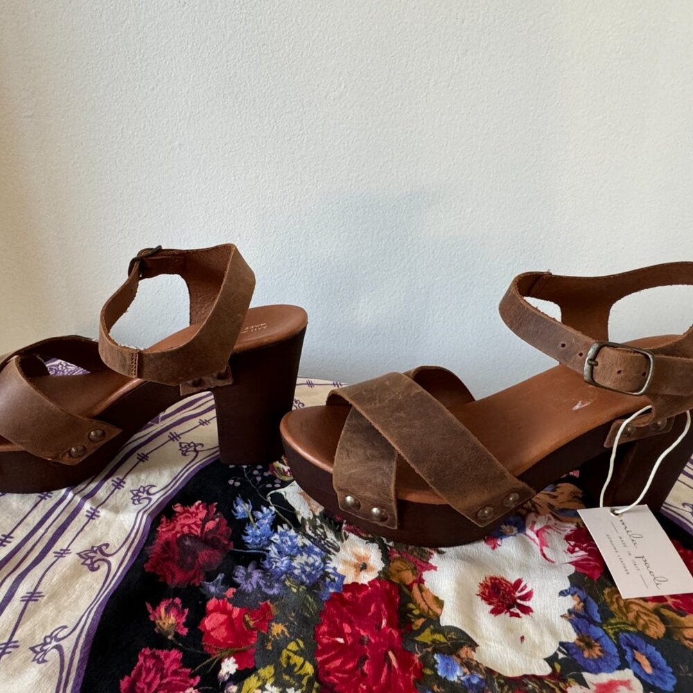 NWT - Mila Paoli Brown Heel Sz - Picture 9 of 12